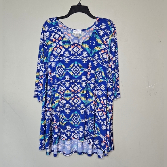 💜The Zig Zag Stripe Shirt Xl Blue Multicolor 🩷 - Picture 8 of 8